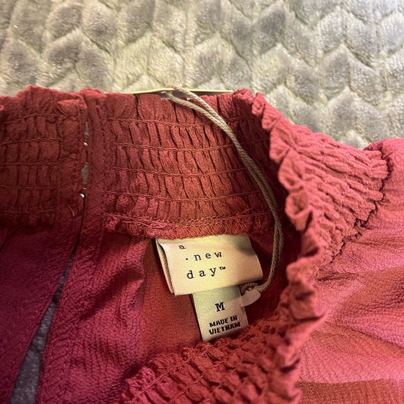 A new day Pink Long Sleeve Midi Dress Puff Sleeve Midi dress - Picture 2 of 6